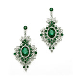 Retro Glam Crystal Drop Earrings for Prom or Weddings 4131E