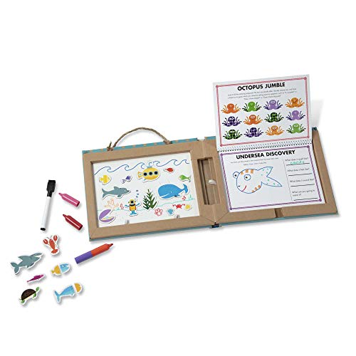 Melissa & Doug Natural Play: Play, Draw, Create Reusable Drawing & Magnet Kit  Ocean (42 Magnets, 5 Dry-Erase Markers)