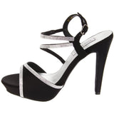 Touch Ups Women's Allie Leather Platform Sandal,Black Satin,6.5 M US