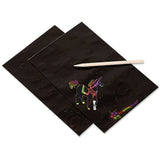 Melissa & Doug Fairy Fantasy: Scratch Art Stickers Pack & 1 Scratch Art Mini-Pad Bundle (05826)