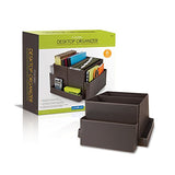 Guidecraft Folding Desk Organizer Office School Supply Brown - 6 Storage Compartments