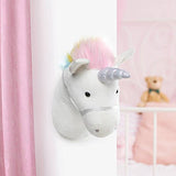 GUND Unicorn Plush Head Stuffed Animal Hanging Wall Dcor, White, 15"