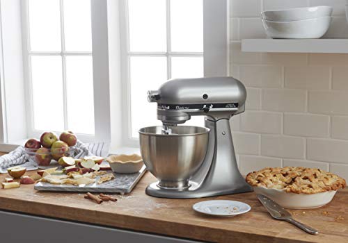 KitchenAid KSM75SL Classic Plus 4.5-Qt. Tilt-Head Stand Mixer, Silver