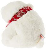 GUND Snuffles with Knit Scarf Christmas Stuffed Plush Teddy Bear, White, 10"