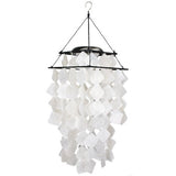 Woodstock Chimes SCWD Asli Arts Collection Capiz Solar Chime, White Diamond