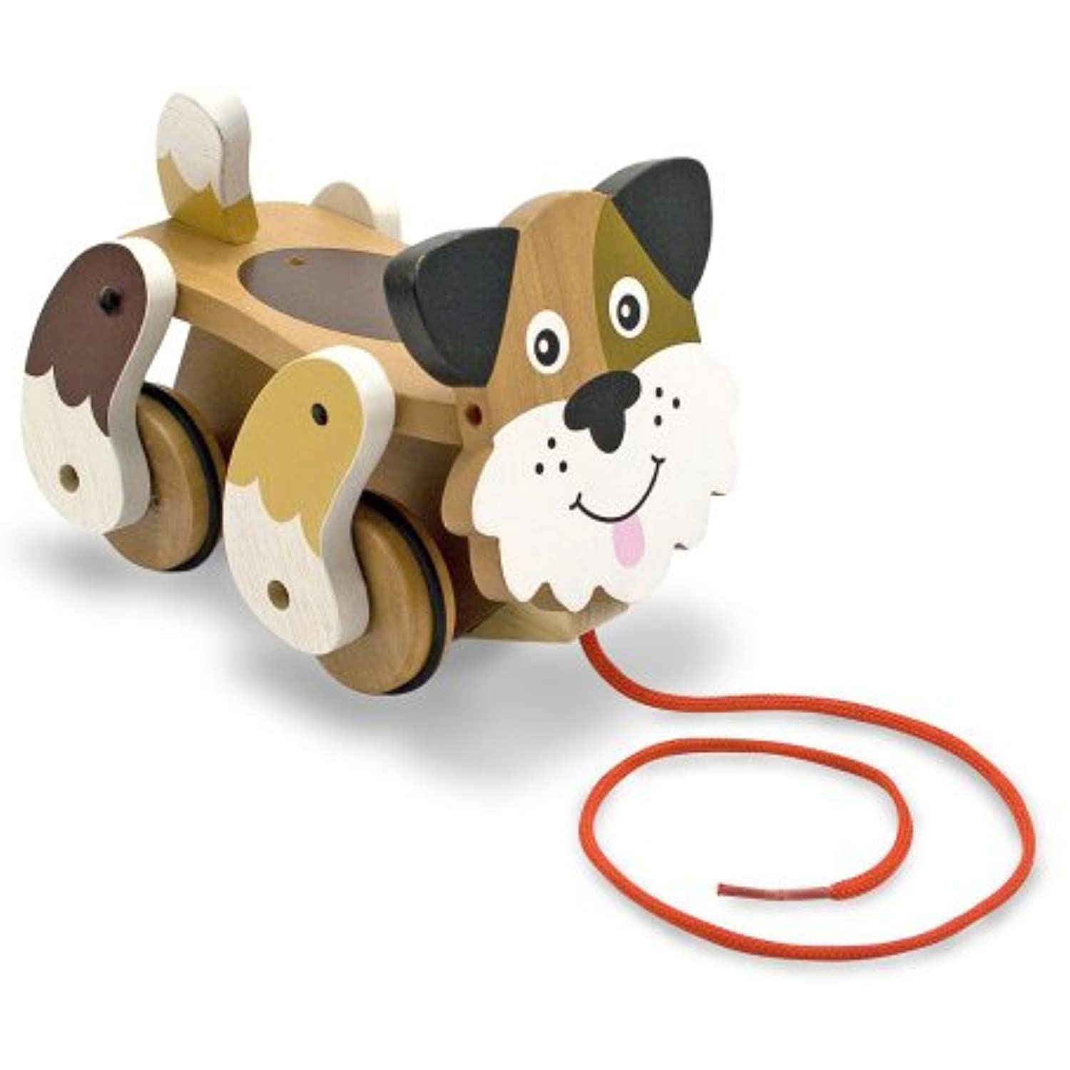 Melissa & Doug Playful Puppy Pull Toy & 1 Scratch Art Mini-Pad Bundle (03028)
