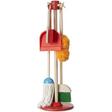 Melissa & Doug Dust, Sweep & Mop: Let's Play House! Pretend Play Set & 1 Scratch Art Mini-Pad Bundle (08600)
