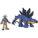 Imaginext Jurassic World Dominion Stegosaurus Dinosaur & Dr. Alan Grant, 3-Piece Poseable Figure