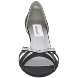 Dyeables Women's Quinn Sandal,Black Satin,8.5 B US