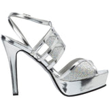 Dyeables Women's Rumer Platform Sandal,Silver,9.5 B US