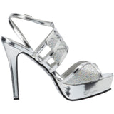 Dyeables Women's Rumer Platform Sandal,Silver,10 B US