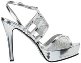 Dyeables Women's Rumer Platform Sandal,Silver,5.5 B US