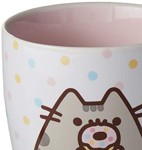 Pusheen by Our Name is Mud Donut Stoneware Coffee Mug, Pink, 12 oz.