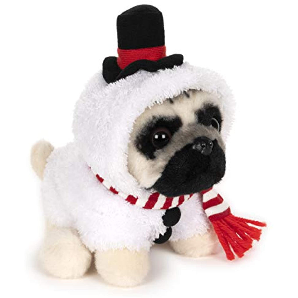 GUND Doug The Pug Snowman Holiday Plush Stuffed Animal Dog, 5"