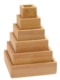 Guidecraft Stacking Rainbow Pyramid Blocks