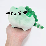 GUND Pusheen Pusheenosaurus Dinosaur Cat Plush Stuffed Animal Backpack Clip, Green, 4.5"