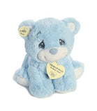 Aurora World Precious Moments Charlie Bear with Rattle, So Beary Sweet, Blue, 8.5"