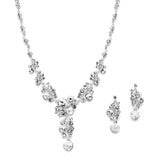 AB Crystal Bubbles Pave Necklace & Earrings Set 4150S