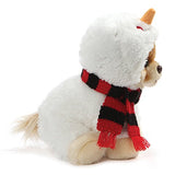 GUND Worlds Cutest Dog Boo Holiday Snowman Costume Stuffed Animal Plush, 9