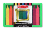 Melissa & Doug Jumbo Fluorescent Crayon Set (10 pc)