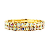 Bold Size Rhinestone Stretch Bracelet