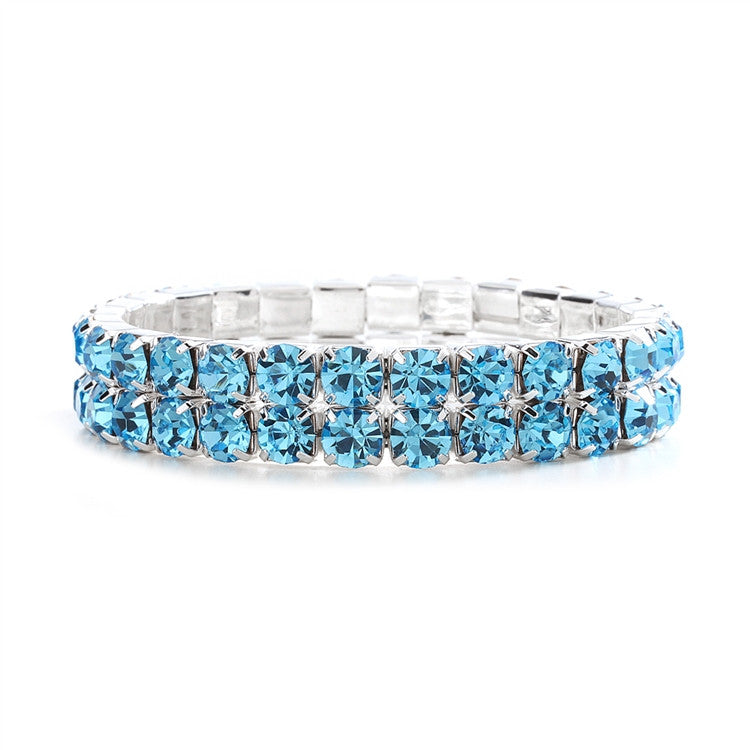 Bold Size Rhinestone Stretch Bracelet