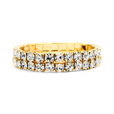 Bold Size Rhinestone Stretch Bracelet