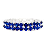 Bold Size Rhinestone Stretch Bracelet