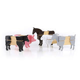 Guidecraft Block Mates - Farm Themed Block Unit 20 pieces (Pig, Horse, Cow, Goat and Sheep) Learning & Educational Toy for Kids