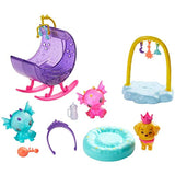 Barbie Dreamtopia Dragon Nursery Playset with Barbie Princess Doll, Baby Dragons, Cradle and Accessories, Multi