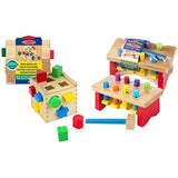 Melissa & Doug Shape Sorting Cube with Pounding Bench