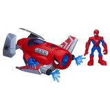 Playskool Heroes Spiderman Figure Deluxe Action Gear Plane, 5"