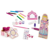 Melissa & Doug Princess Set Decorate-Your-Own Kit + FREE Scratch Art Mini-Pad Bundle