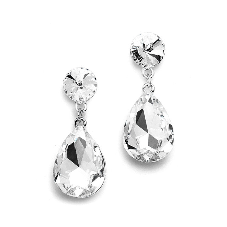 Color Splash Pear-shaped Drop Earrings