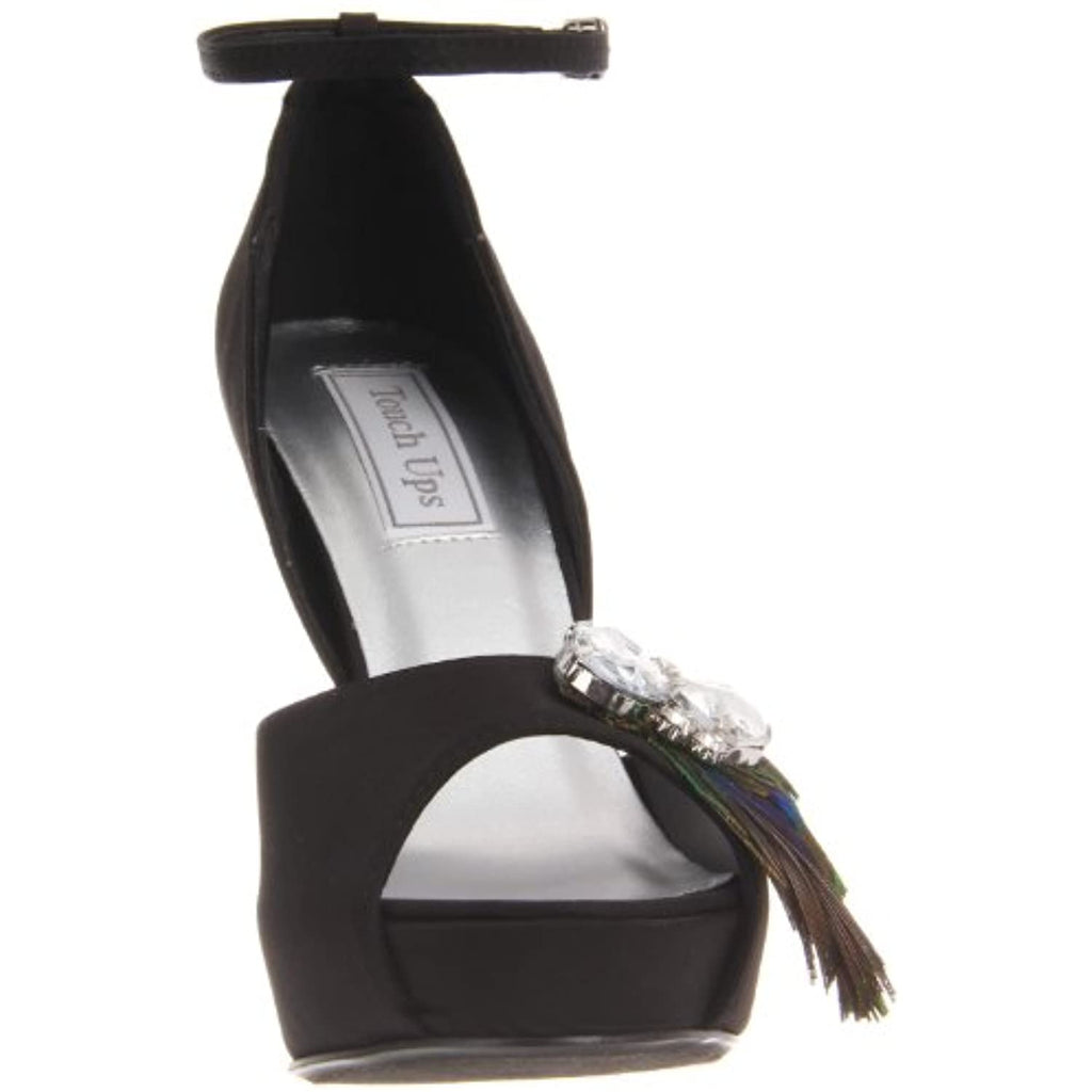 Touch Ups Women's Fantasy Platform Sandal,Black Satin,11 M US