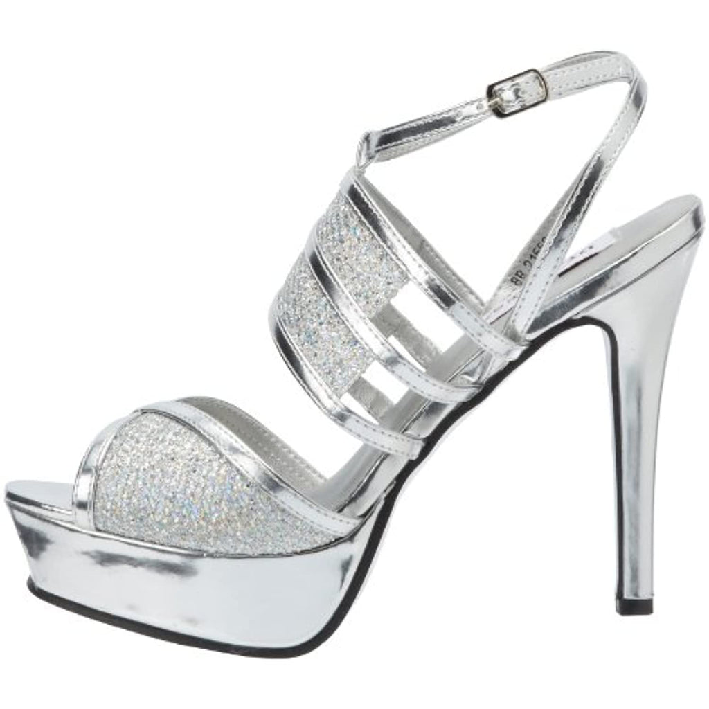 Dyeables Women's Rumer Platform Sandal,Silver,6.5 B US
