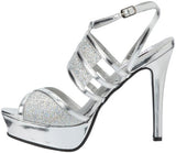 Dyeables Women's Rumer Platform Sandal,Silver,5.5 B US