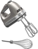 KitchenAid KHM7210ACS 7-Speed Digital Hand Mixer with Turbo Beater II Accessories and Pro Whisk - Architect Series Coco Silver