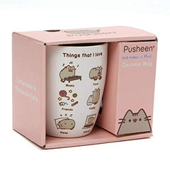 Pusheen by Our Name is Mud Things Pusheen Loves Stoneware Coffee Mug, 12 oz.