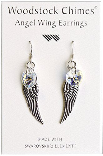 Woodstock Angel Wing Earrings, Aurora Borealis- Rainbow Maker Collection