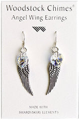 Woodstock Angel Wing Earrings, Aurora Borealis- Rainbow Maker Collection