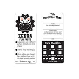 Melissa & Doug Cuddle Zebra Jumbo Plush Stuffed Animal with Activity Card