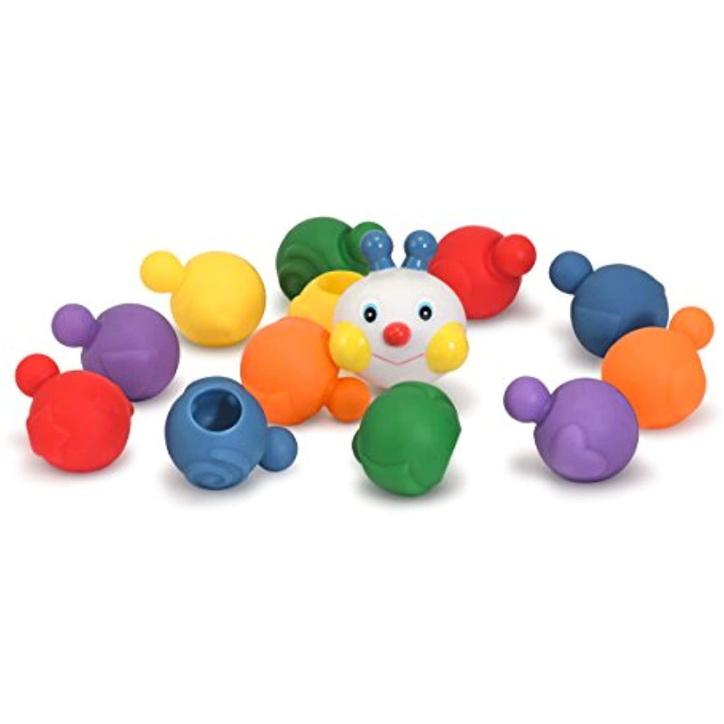 Melissa & Doug K's Kids Build an Inchworm Stacking Toy + Free Scratch Art Mini-Pad Bundle [91794]