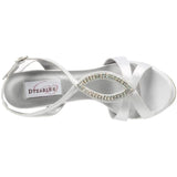 Dyeables Women's Hope Platform Sandal,White Satin,8.5 B US