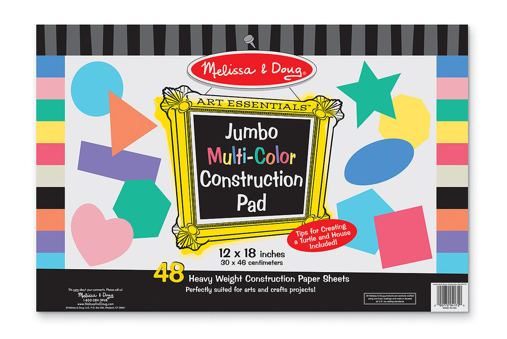 Melissa & Doug Jumbo Multi-Color Construction Pad (12"x18")