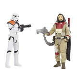 Star Wars B7260AS0 Rogue One Baze Malbus VS. Imperial Stormtrooper, 3.75-Inches