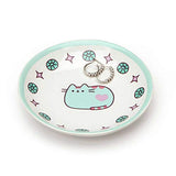 Pusheen by Our Name is Mud Pusheen Blue Trinket Tray Stoneware Dish, 4 Inches