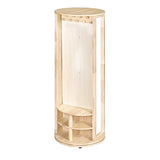 Guidecraft Dress Up Carousel  Pastel: Wooden Wardrobe for Kids, Pretend Play Round Storage Station with Hooks
