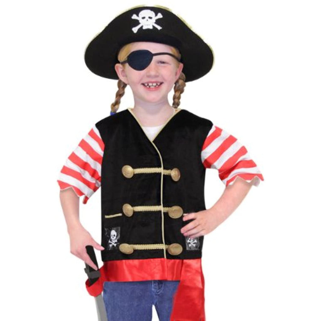 Melissa & Doug Pirate: Role Play Costume Set Scratch Art Mini-Pad Bundle [48484]