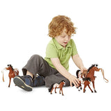 Melissa & Doug Appaloosa Horse Family 4-Piece Figure Play Set + Free Scratch Art Mini-Pad Bundle (22385)